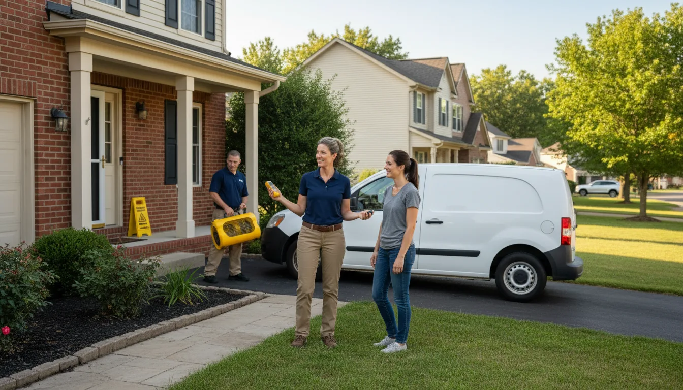Residential water damage restoration in Campti, LA